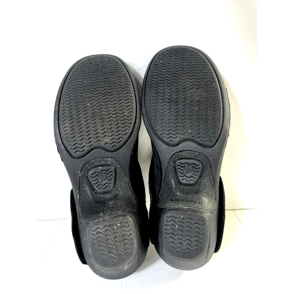 Merrell Luxe Wrap Black Studded Leather Mules Clogs Comfort Shoes Size 36 US 6 - Picture 9 of 11